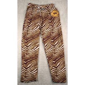 Washington Commanders Zubaz Pants Men’s Large Burgundy Gold NFL Football Stripes